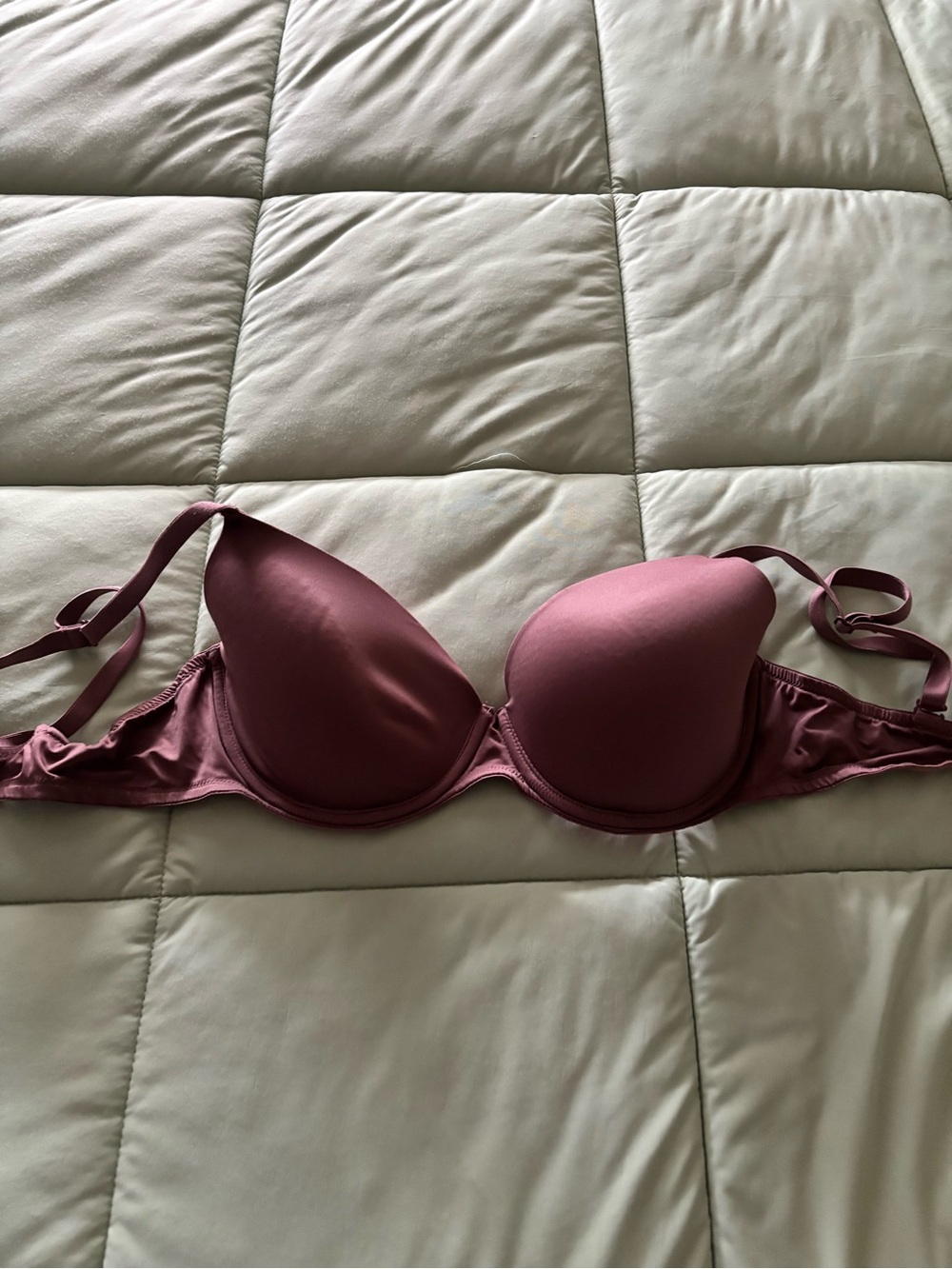 PINK Victoria's Secret Mauve/Pink Satin Push-Up Bra